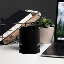Load image into Gallery viewer, Back side view of black glossy mug