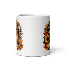 Load image into Gallery viewer, Morning at the Hen House Fall Coffee Mug – Rustic Country Chicken Design