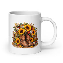 Load image into Gallery viewer, Boots & Blooms – Rustic Country Coffee Mug