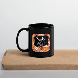 Yellow Red Plaid Black Mug