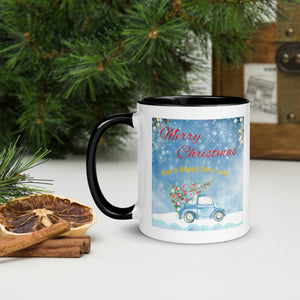 Merry Christmas White Colored Rim Mug