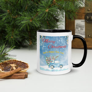 Merry Christmas White Colored Rim Mug