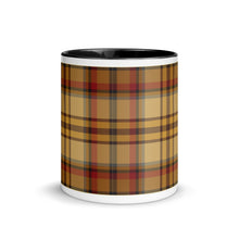 Load image into Gallery viewer, Yellow Plaid White Colored Rim Mug
