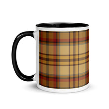 Load image into Gallery viewer, Yellow Plaid White Colored Rim Mug
