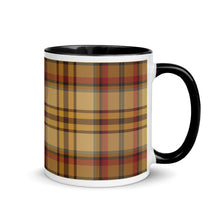 Load image into Gallery viewer, Yellow Plaid White Colored Rim Mug
