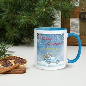 Merry Christmas White Colored Rim Mug