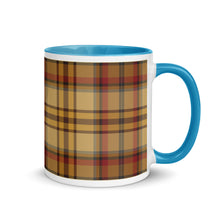 Load image into Gallery viewer, Yellow Plaid White Colored Rim Mug
