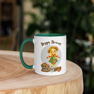 Happy Harvest White Colored Rim Mug