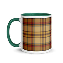 Load image into Gallery viewer, Yellow Plaid White Colored Rim Mug
