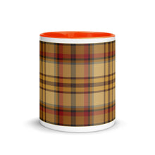 Load image into Gallery viewer, Yellow Plaid White Colored Rim Mug
