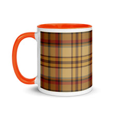 Load image into Gallery viewer, Yellow Plaid White Colored Rim Mug
