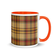 Load image into Gallery viewer, Yellow Plaid White Colored Rim Mug
