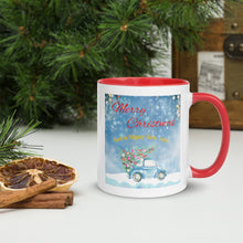 Load image into Gallery viewer, Merry Christmas White Colored Rim Mug
