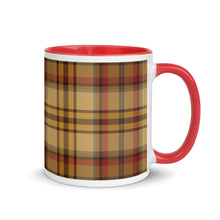 Load image into Gallery viewer, Yellow Plaid White Colored Rim Mug
