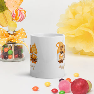 Gnome Thanksgiving White Mug