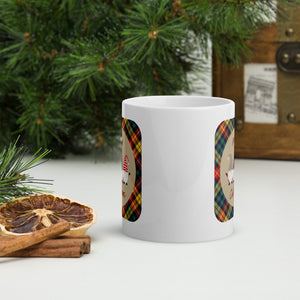 Plaid Gnome Christmas White Mug