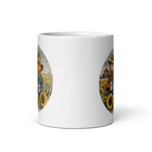 Load image into Gallery viewer, Scarecrow and Sunflower White Mug
