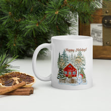 Load image into Gallery viewer, Snowman Holiday  White Mug
