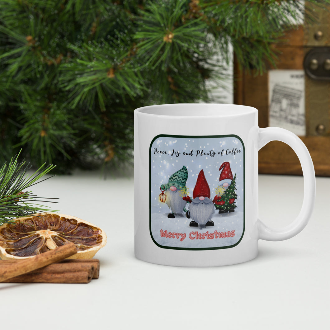 Merry Gnome Christmas White Mug