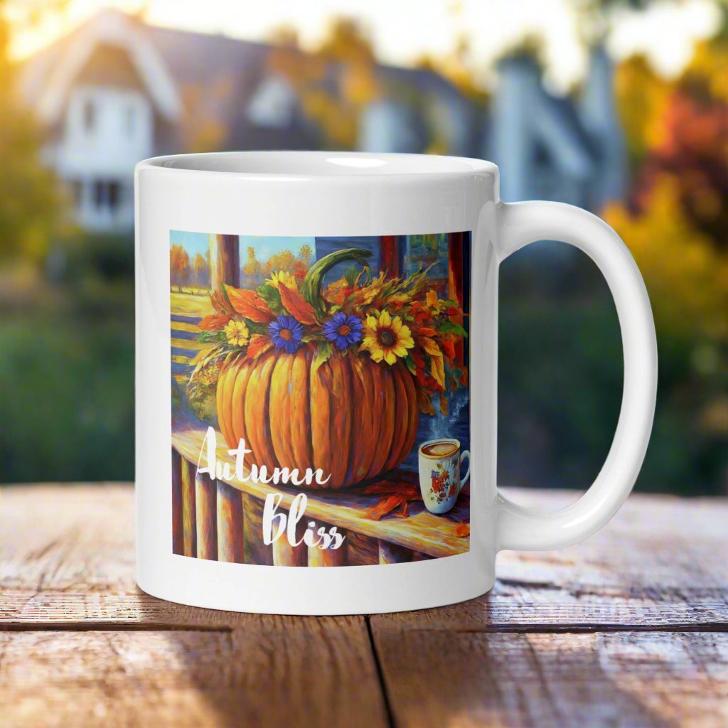 Vibrant Autumn White Mug