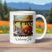 Load image into Gallery viewer, Welcome Fall White Mug
