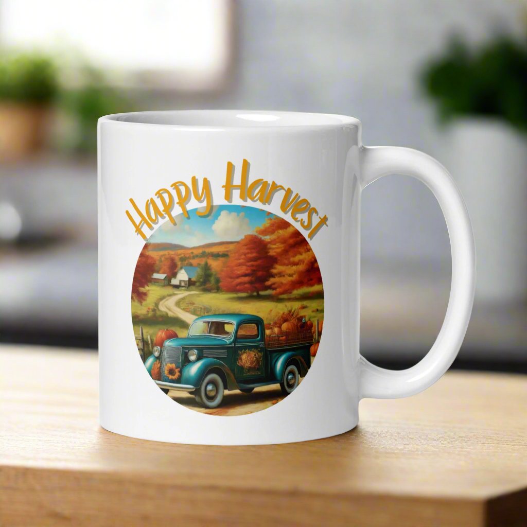 Happy Harvest White Mug