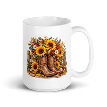 Load image into Gallery viewer, Boots &amp; Blooms – Rustic Country Coffee Mug
